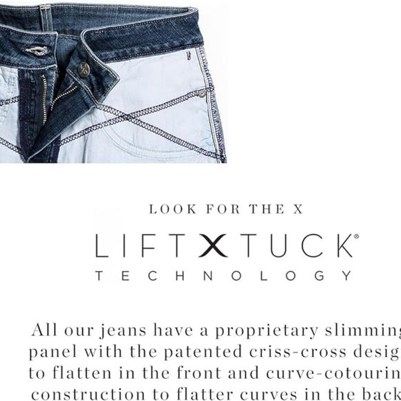 NWT NYDJ PULL-ON SKINNY ANKLE JEANS WITH SIDE SLIT BLACK PLUS 22W- LIFT TUCK - Picture 7 of 13